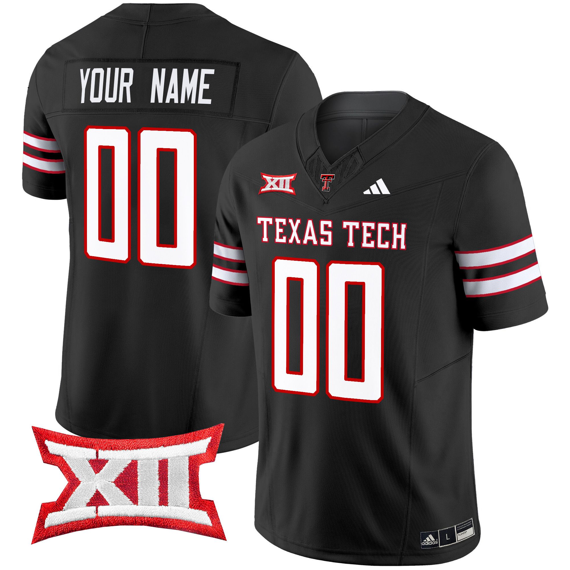 Men Texas Tech Red Raiders Black 2024 Vapor Limited Custom NCAA Jersey style 1